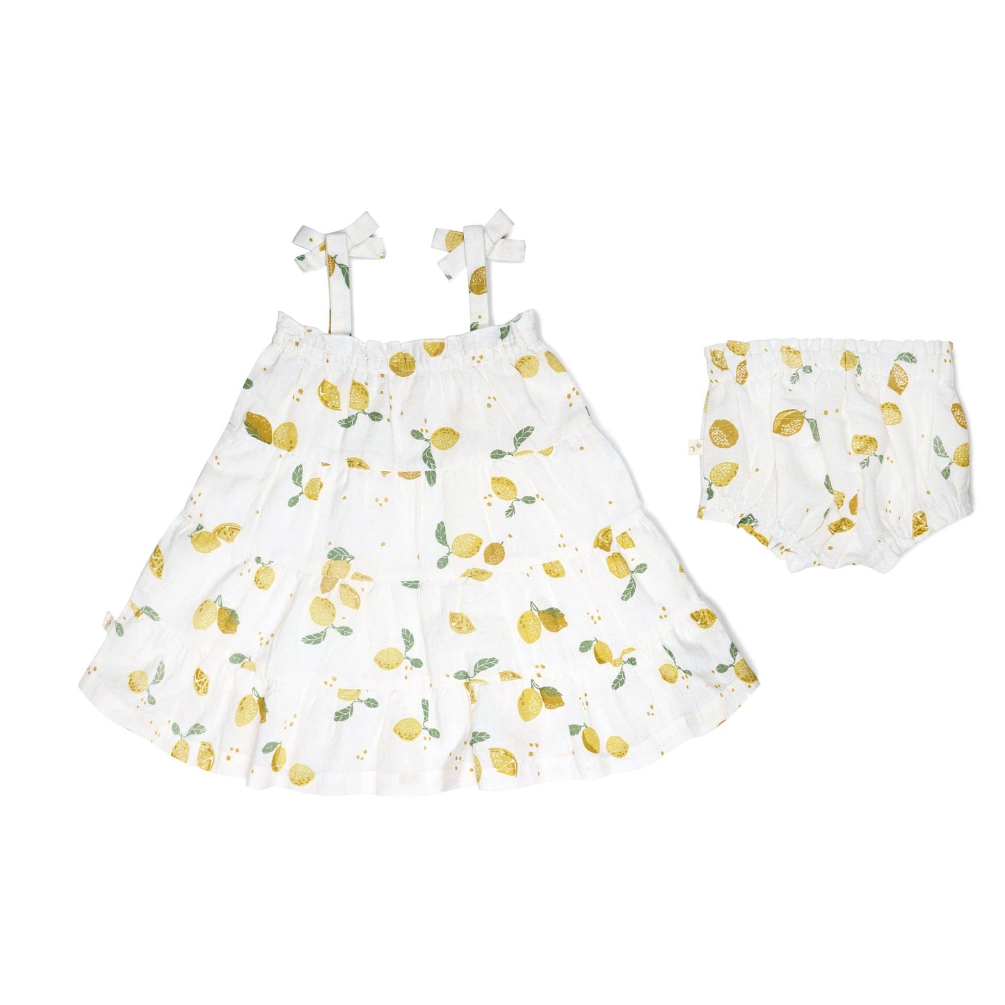 Makemake Organics - Organic Tiered Strap Dress - Citron