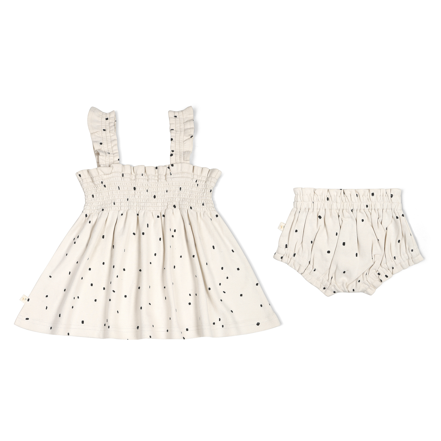Makemake Organics - Organic Smocked Sundress - Pixie Dots