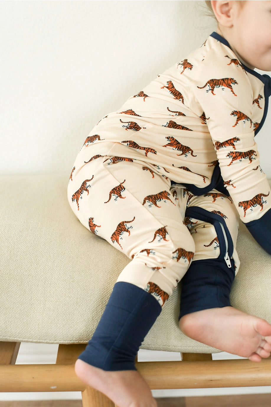 Tiger Double Zipper Bamboo Sleeper