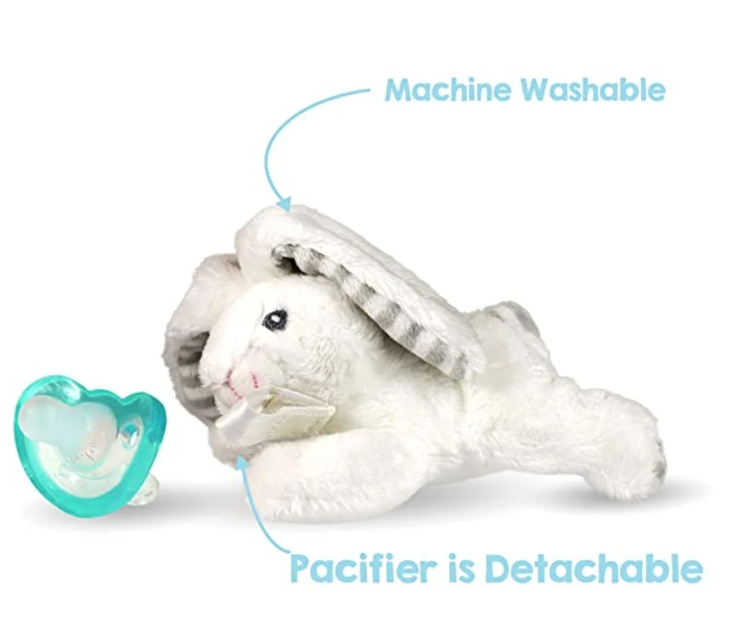 RaZbaby - RaZbuddy Coco Bunny Paci/Teether Holder