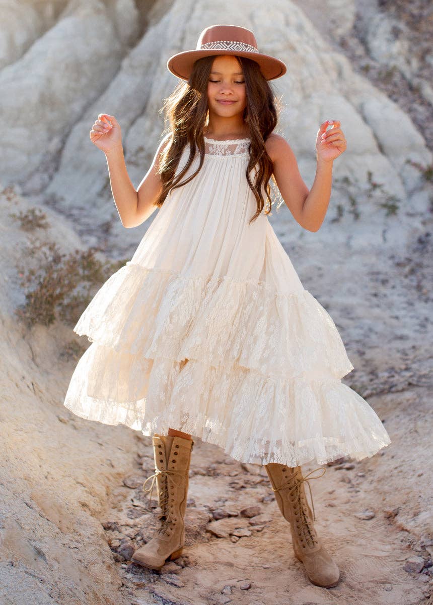 Joyfolie - Kid's Catrina Dress in Cloud