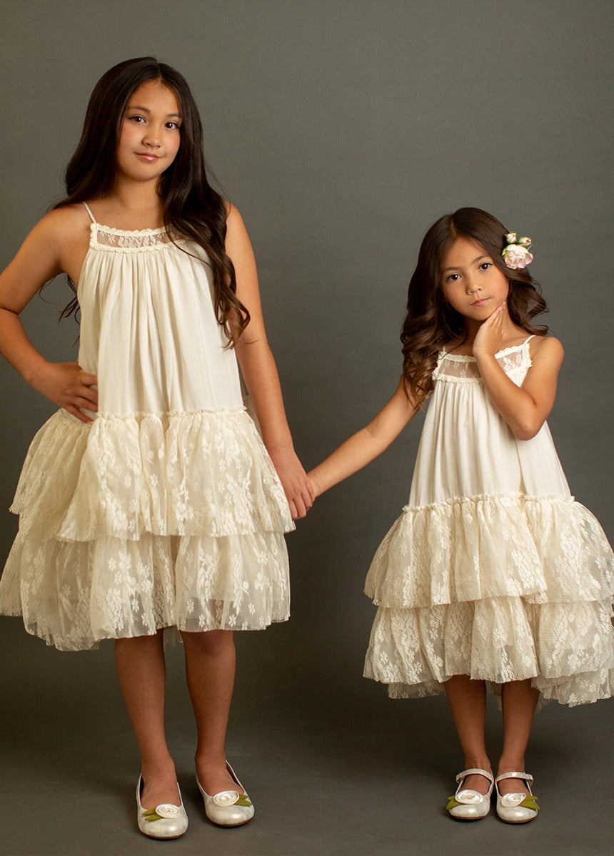 Joyfolie - Kid's Catrina Dress in Cloud