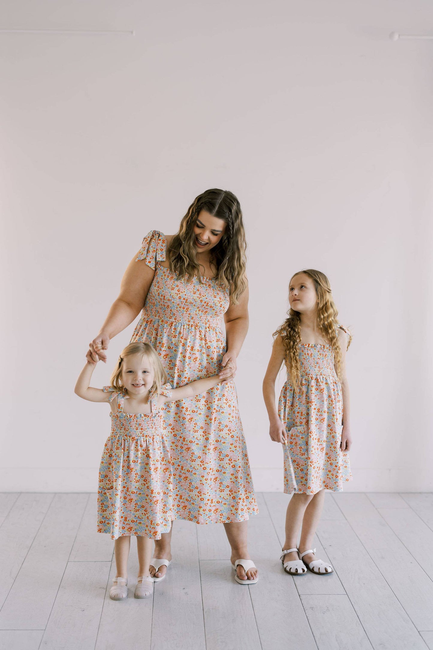Polished Prints - Flower Child Play Smocked Dress