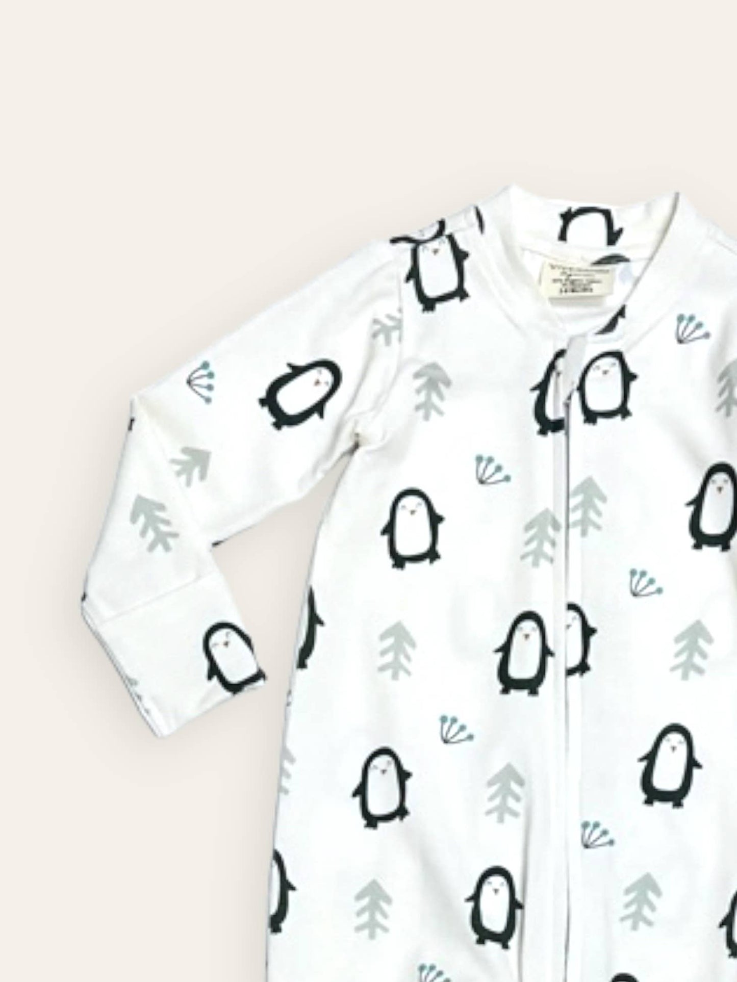 Penguin Zipper Footie Baby Romper