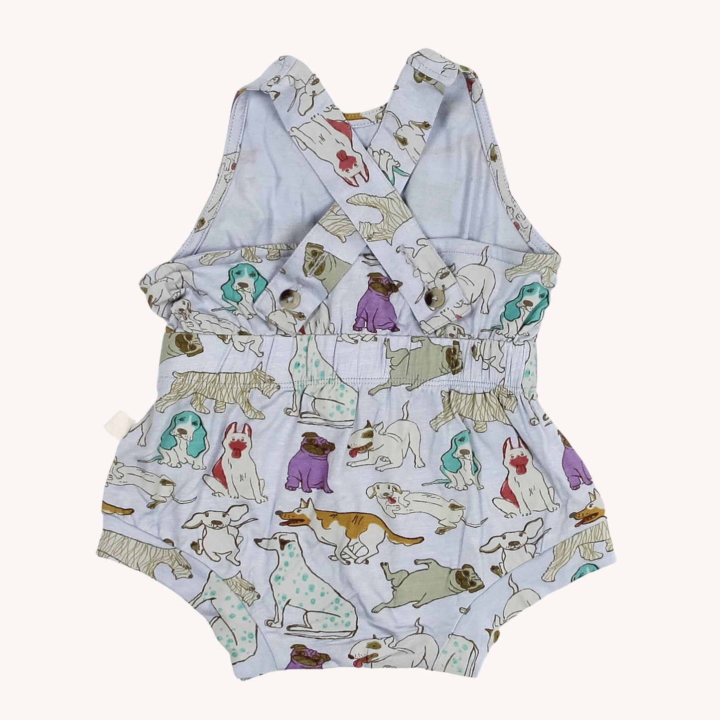 Charming Mary - Blue Dog Shortie Romper