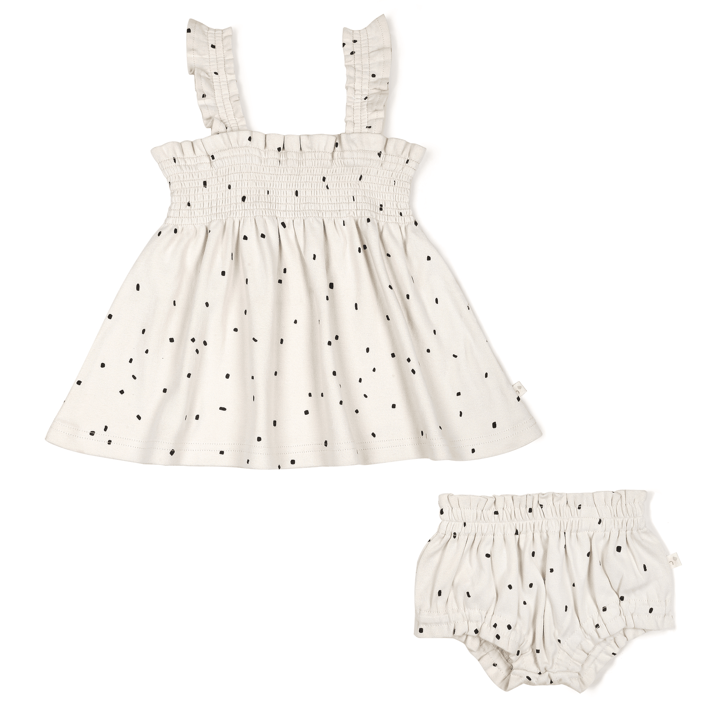 Makemake Organics - Organic Smocked Sundress - Pixie Dots