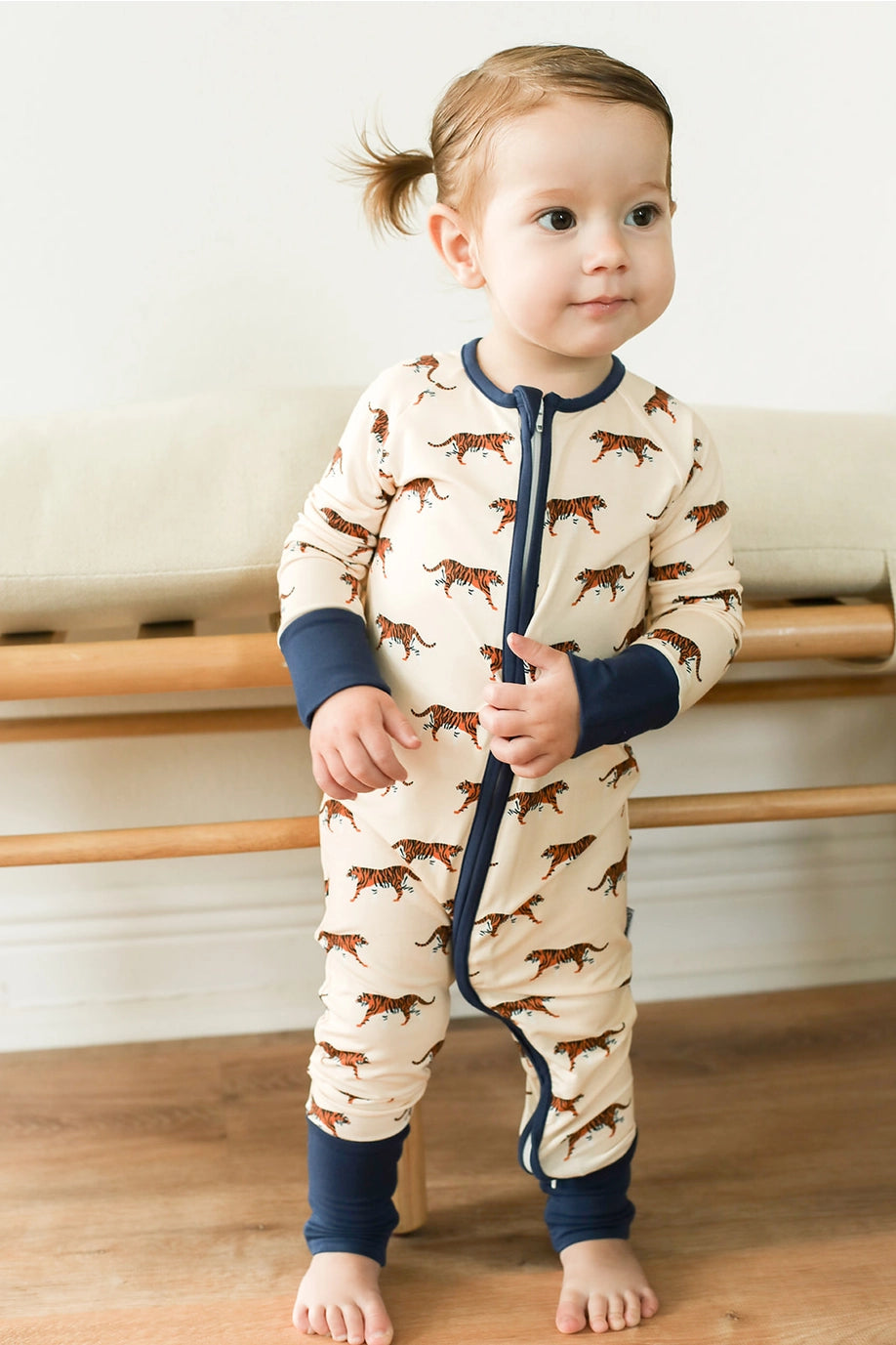Tiger Double Zipper Bamboo Sleeper