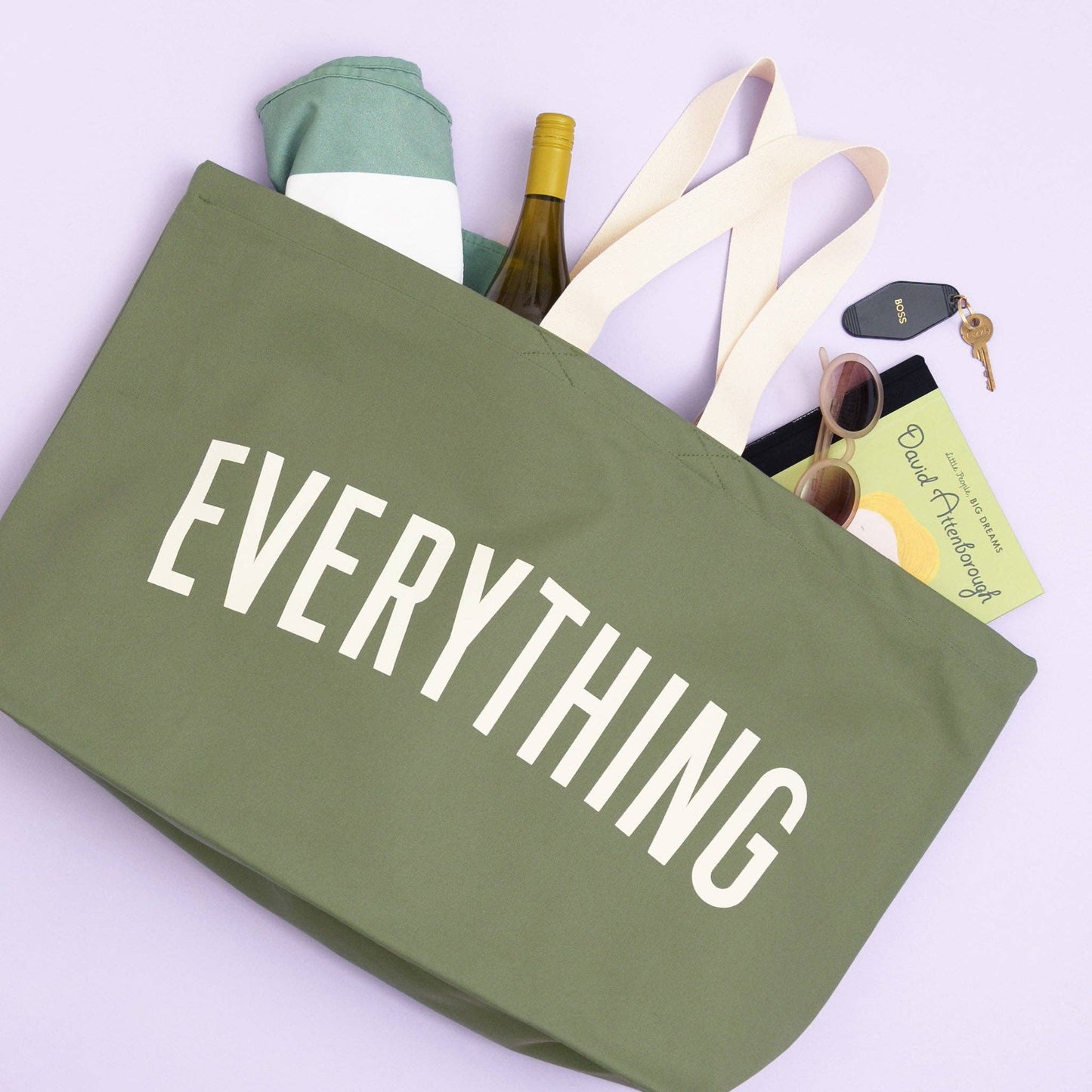 Alphabet Bags - Everything - Olive Green REALLY Big Bag