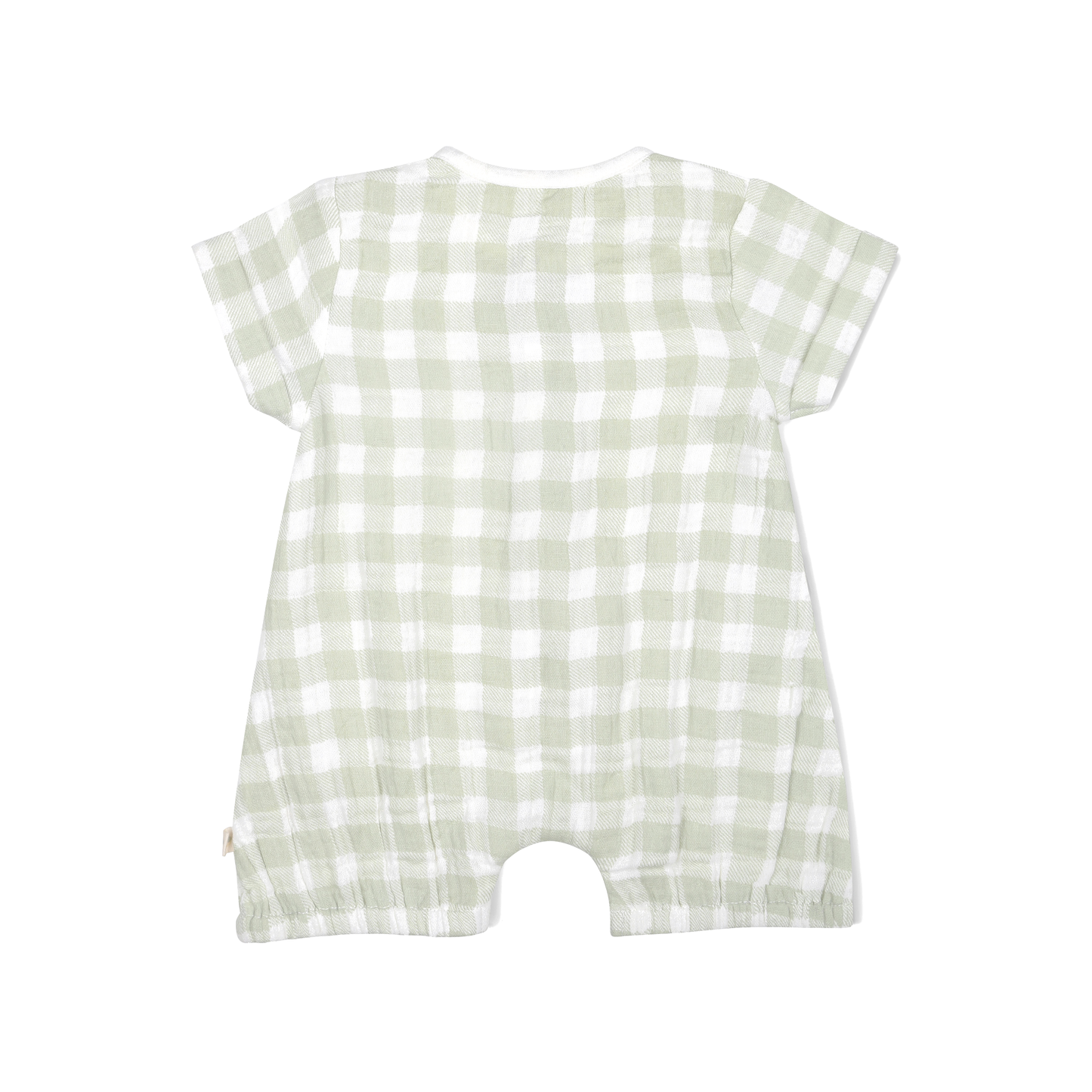 Makemake Organics - Organic Short Bubble Romper - Gingham