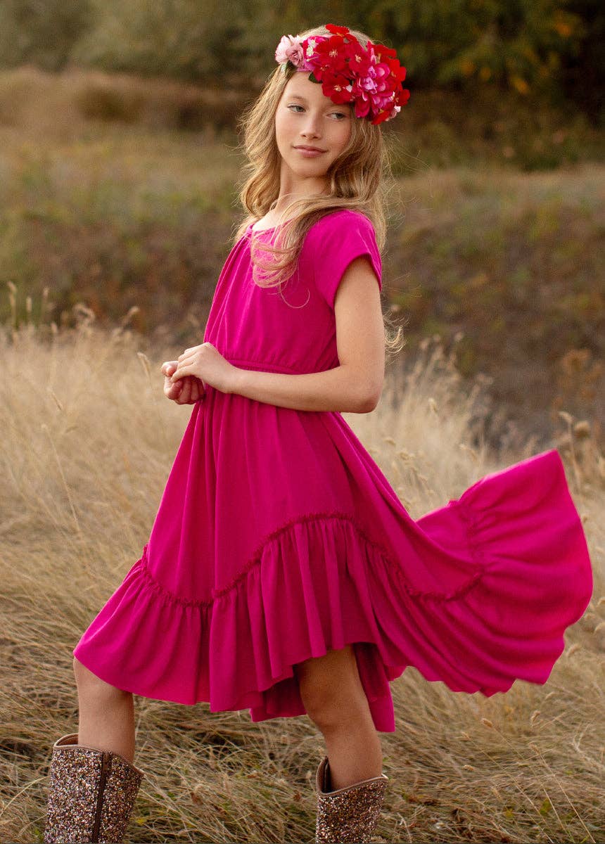 Joyfolie - Adrianna Dress in Fuchsia