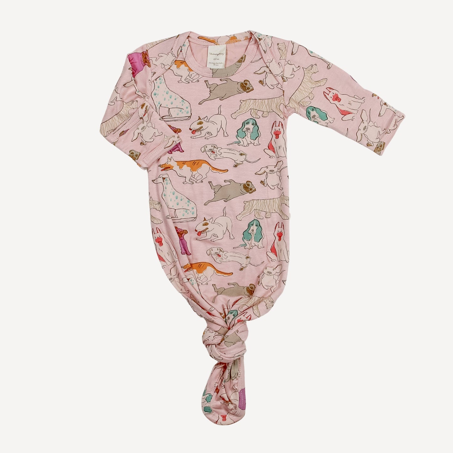 Charming Mary - Pink Dog Baby Knotted Gown