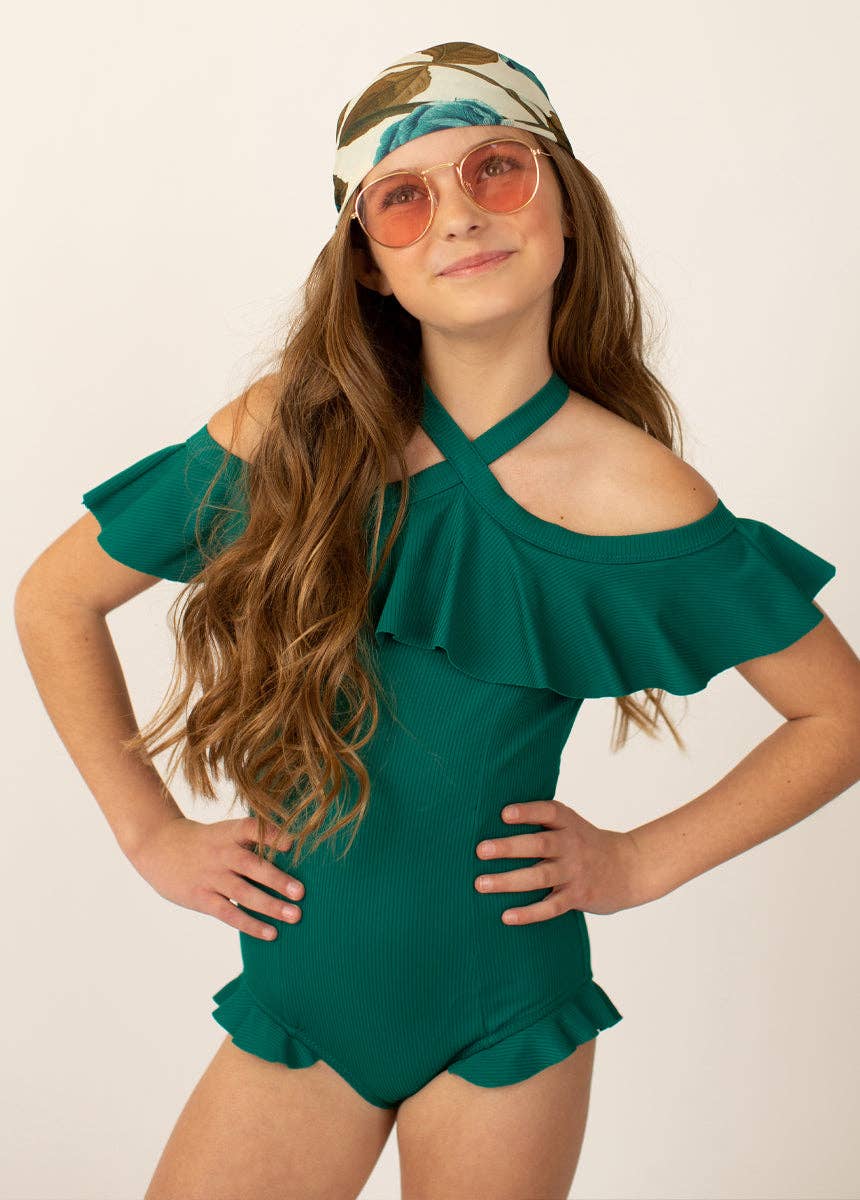 Joyfolie - Abriella One Piece Swimsuit in Peacock