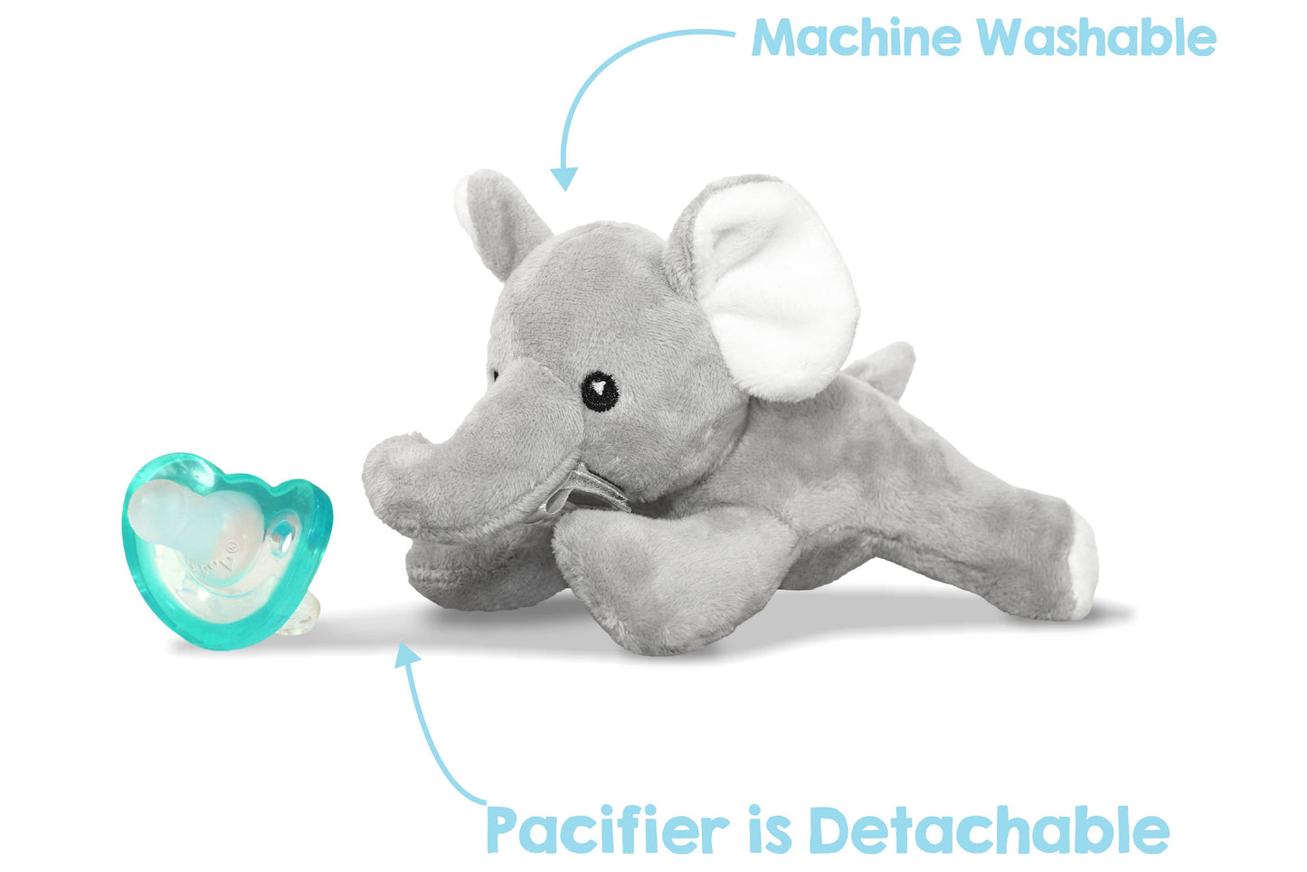 RaZbaby - RaZbuddy Elfy Elephant Paci/Teether Holder