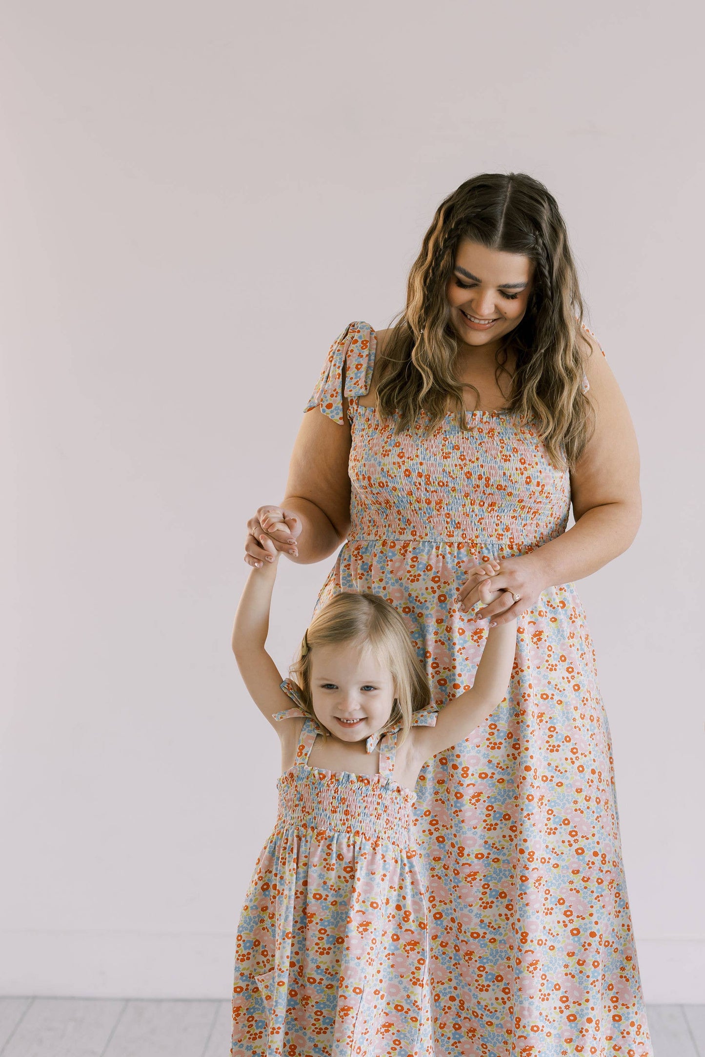 Polished Prints - Flower Child Play Smocked Dress