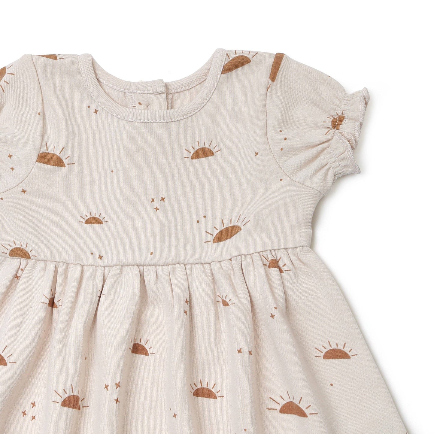 Makemake Organics - Organic Cotton Puff Sleeve Dress - Sunshine