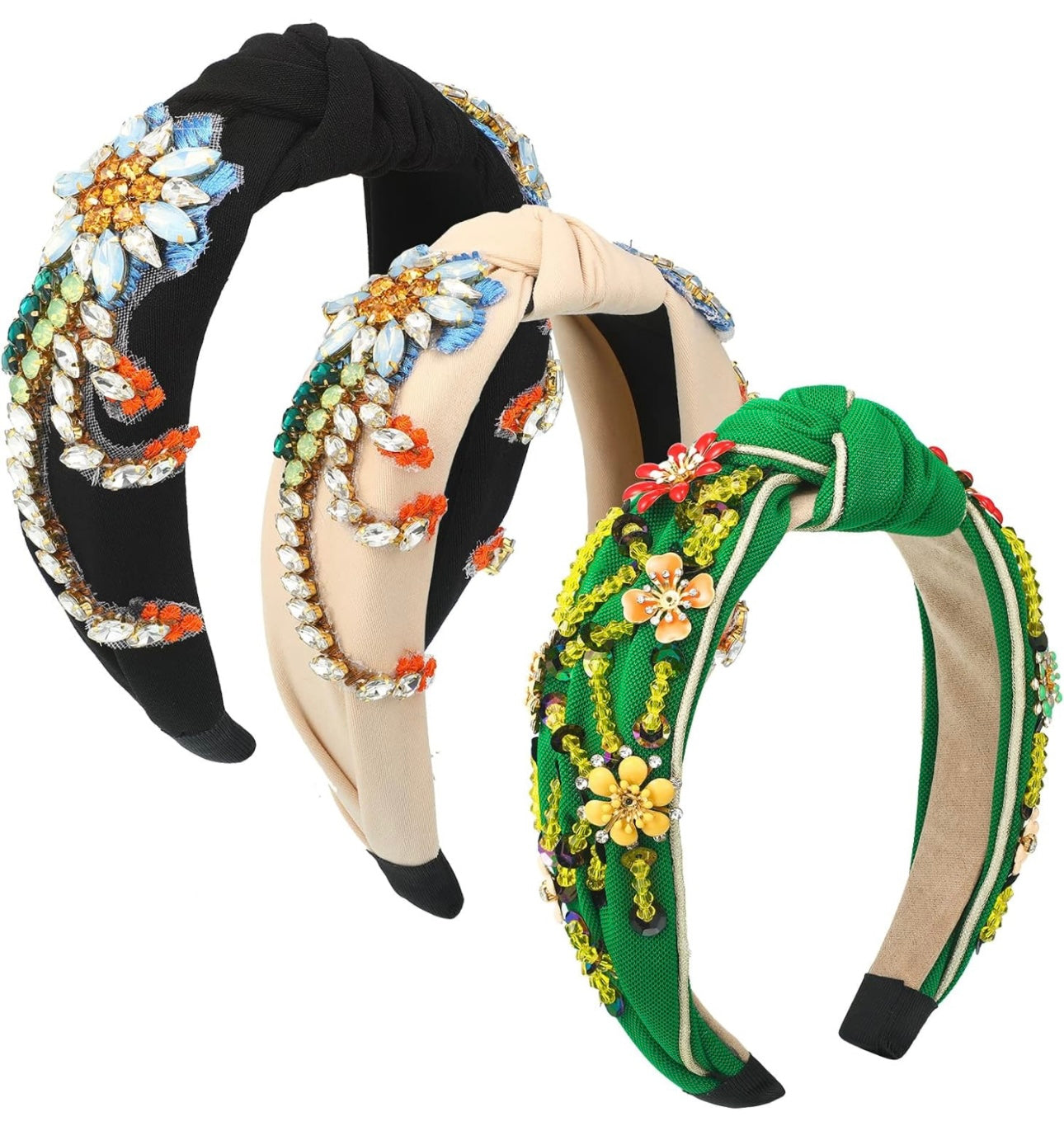 Floral Beaded Headbands