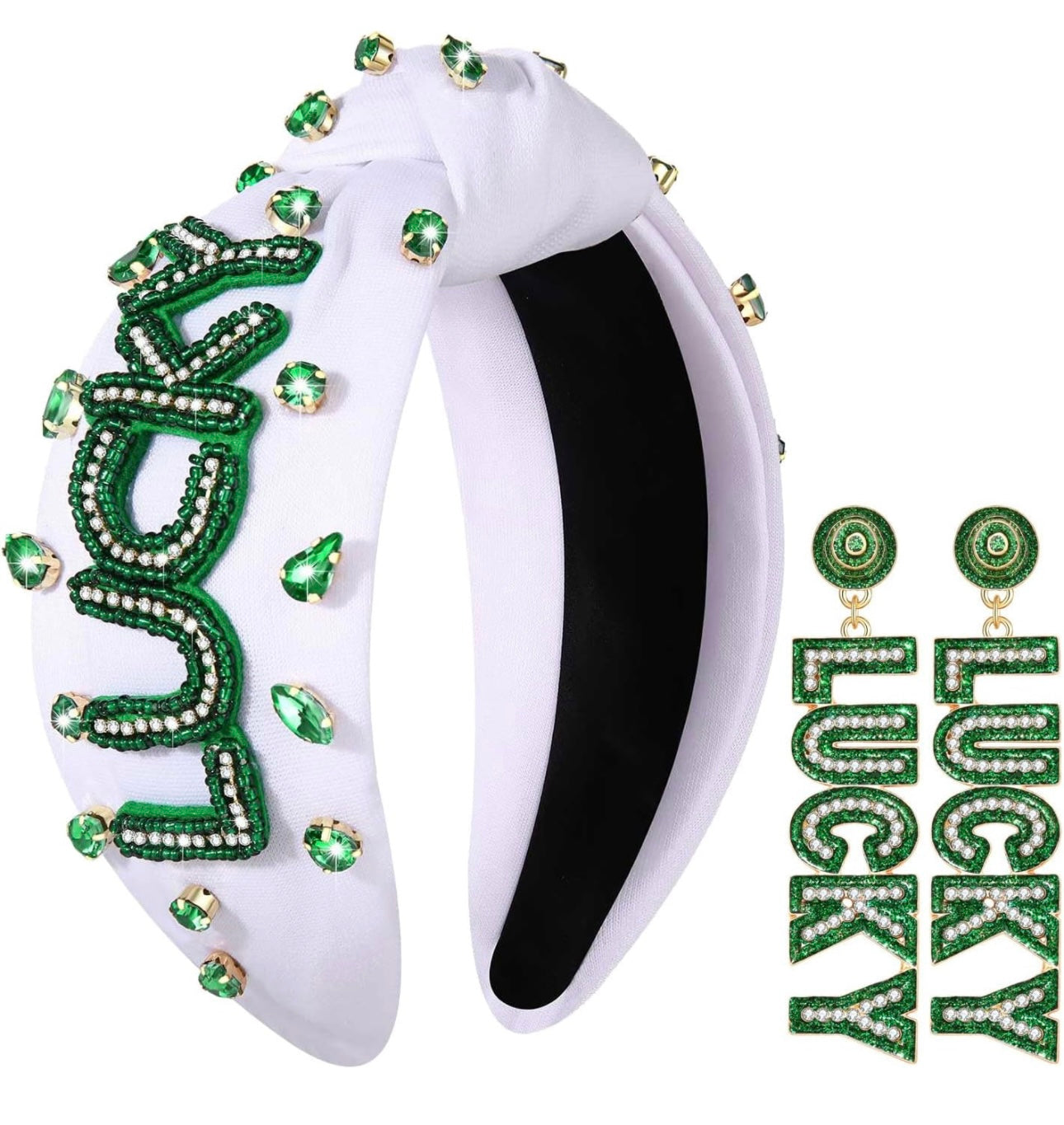 Lucky - St. Patrick's Day Beaded Headbands