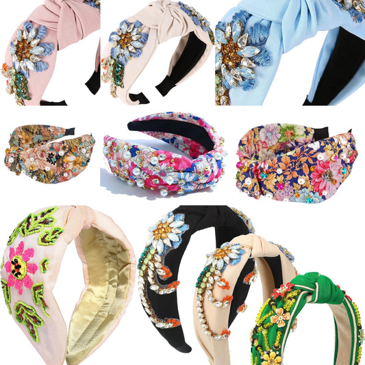 Floral Beaded Headbands