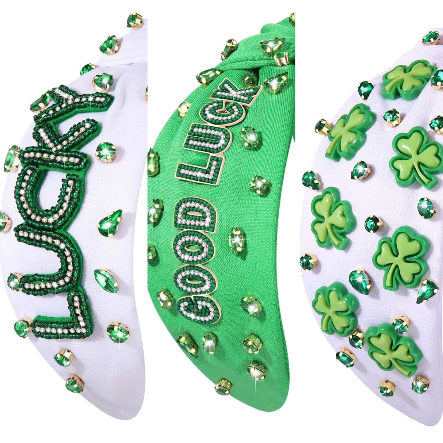 Lucky - St. Patrick's Day Beaded Headbands