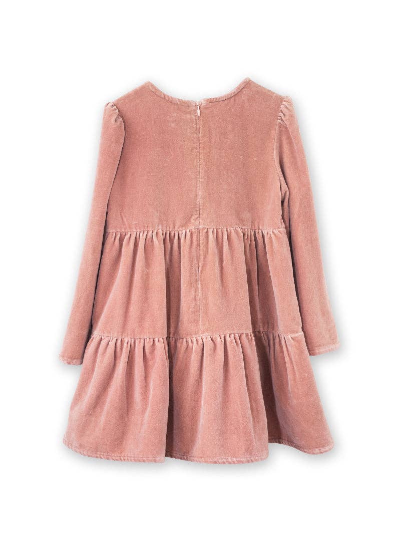 Blush Pink Velvet Holly Dress