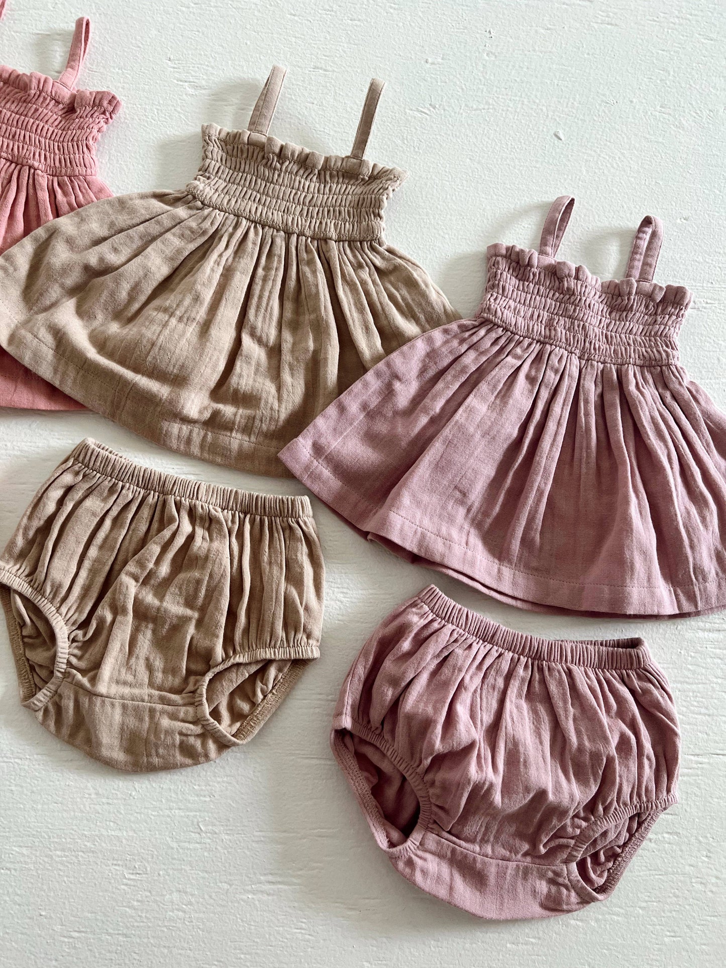 SIIX Collection - Lavender or Rosy Smocked Set