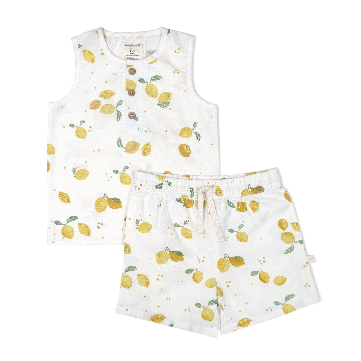Makemake Organics - Organic Tank and Shorts Set - Citron