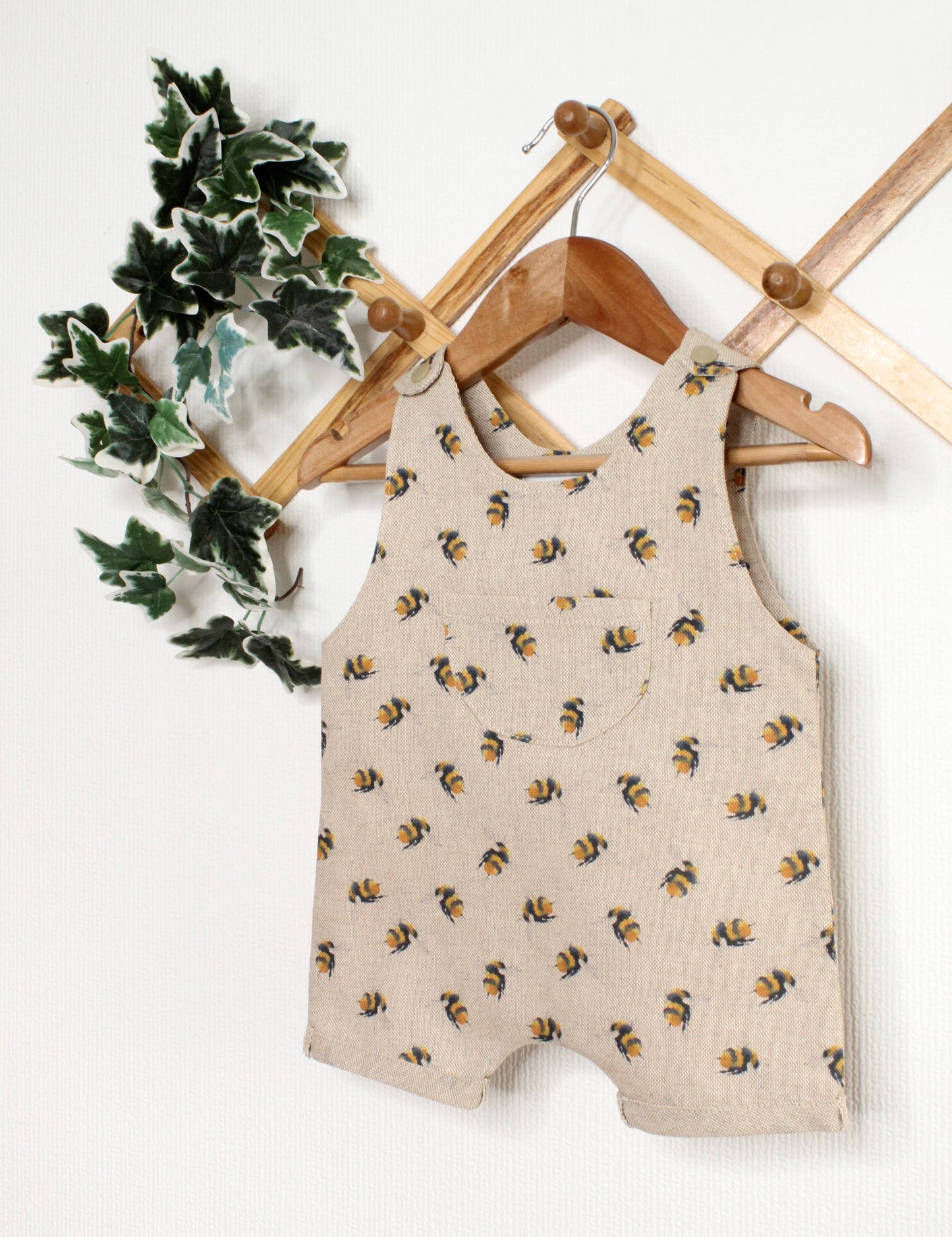 AshleyRose - Bumble Bee Print Short Dungarees