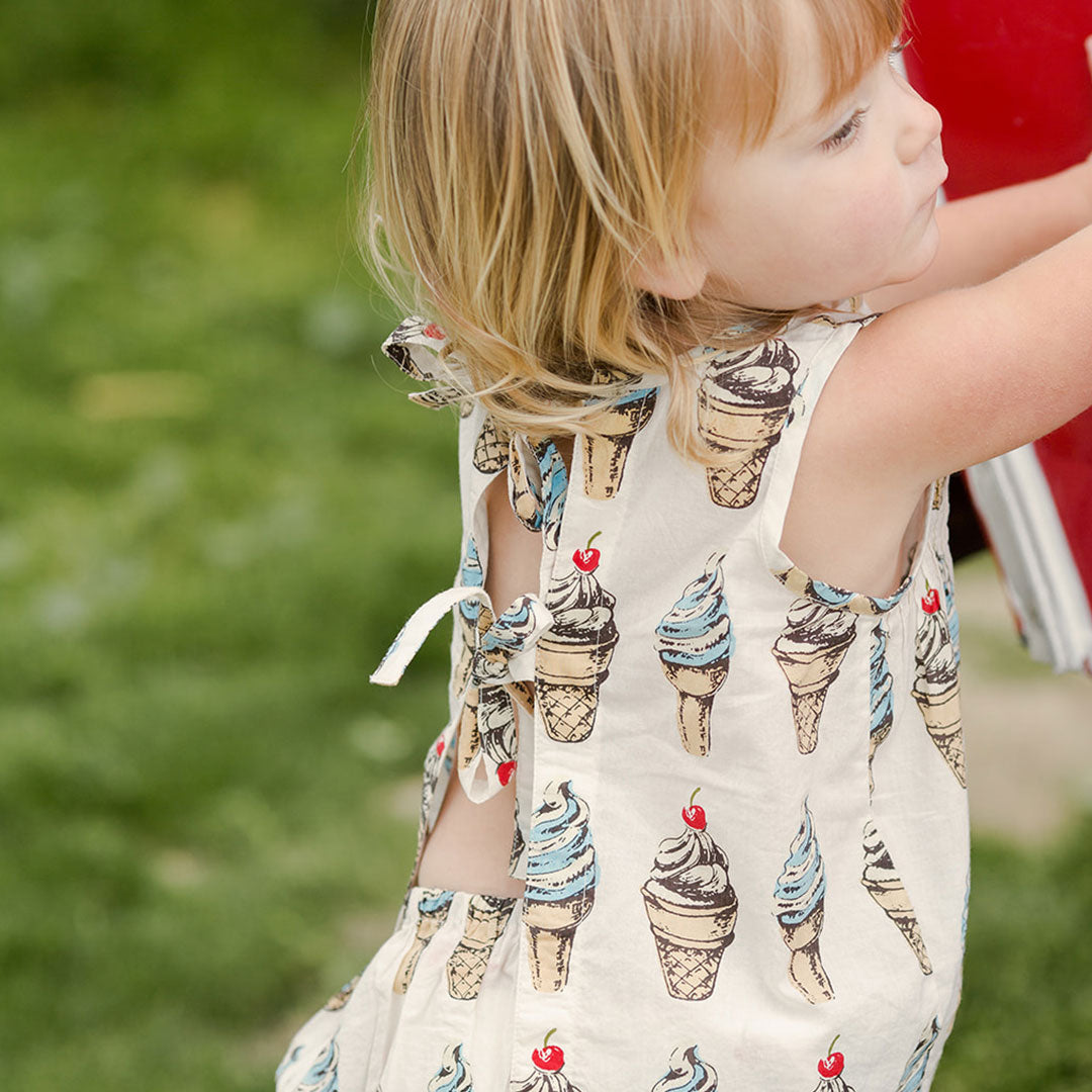 Pink Chicken Baby Girls Jaipur Set - Vintage Soft Serve Ice Cream