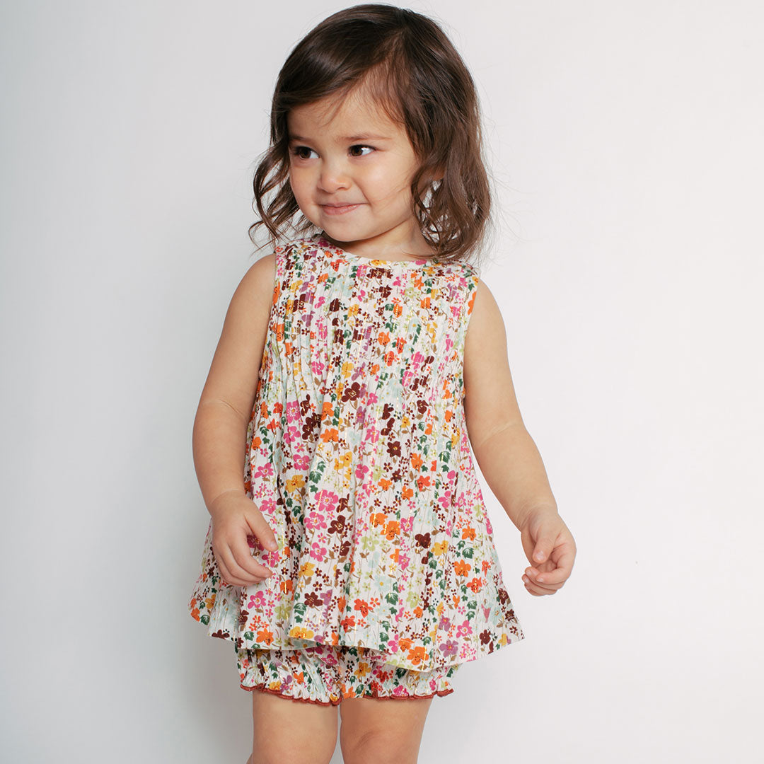 Pink Chicken Multi Ditsy Floral Baby Girls Jaipur 2 Piece Set