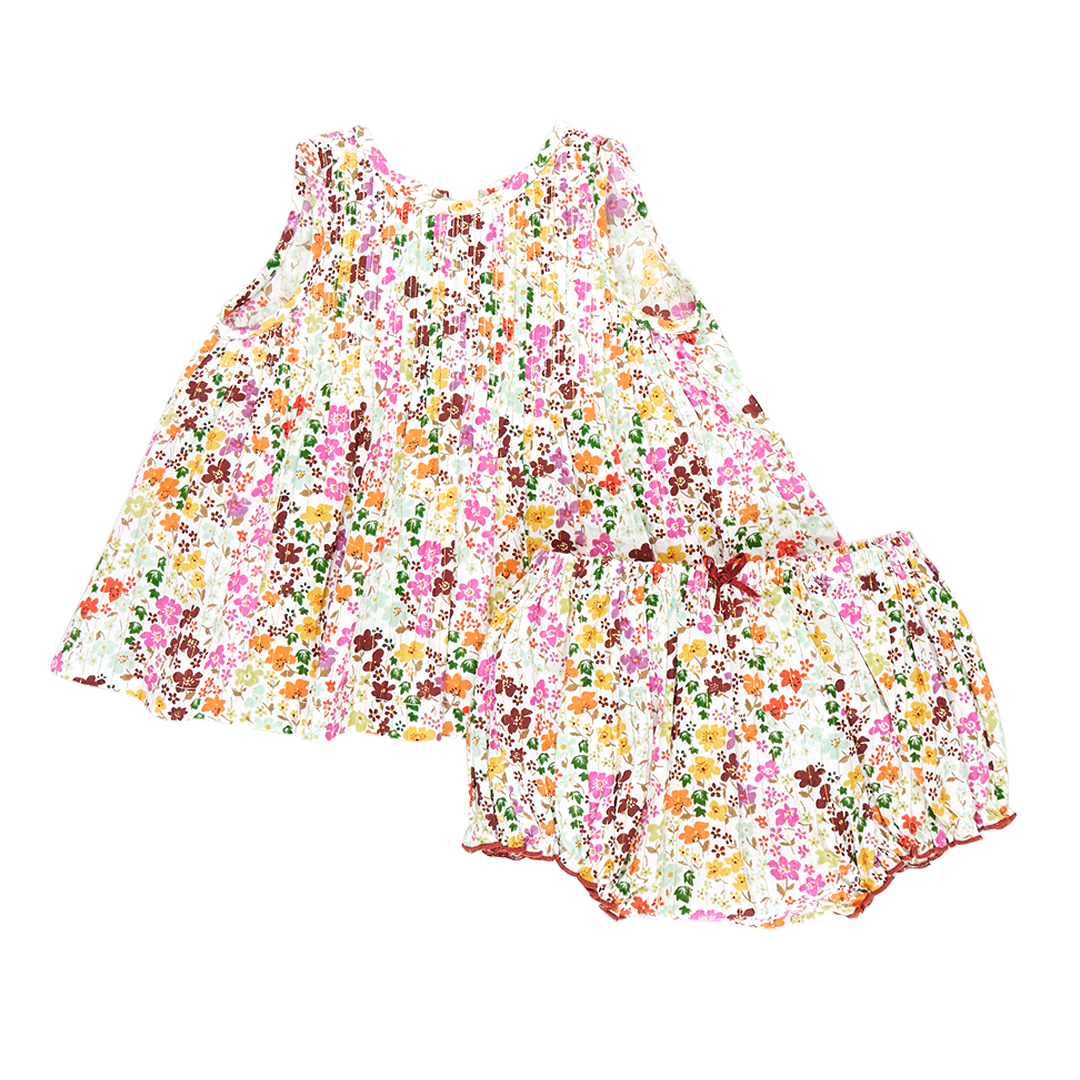 Pink Chicken Multi Ditsy Floral Baby Girls Jaipur 2 Piece Set