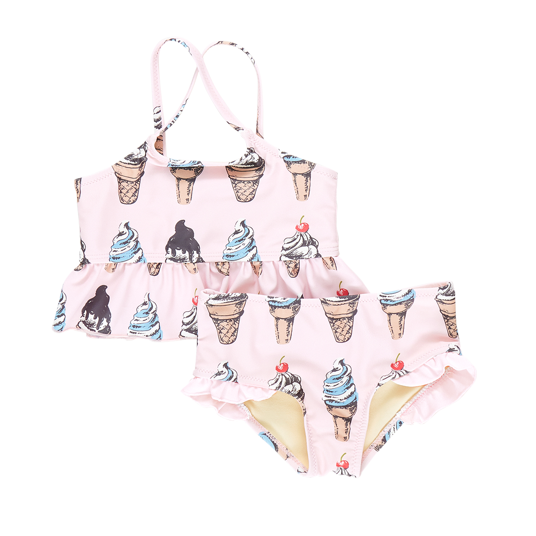 Pink Chicken Girls Joy Tankini - Pink Soft Serve Ice Cream