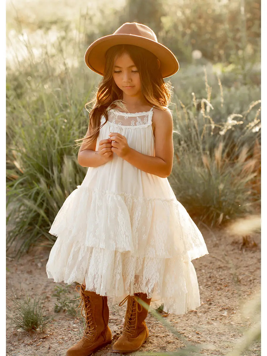 Joyfolie - Kid's Catrina Dress in Cloud