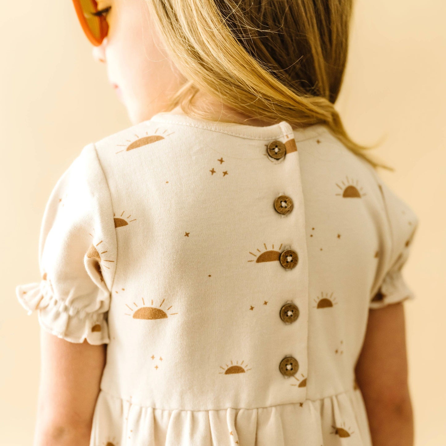 Makemake Organics - Organic Cotton Puff Sleeve Dress - Sunshine