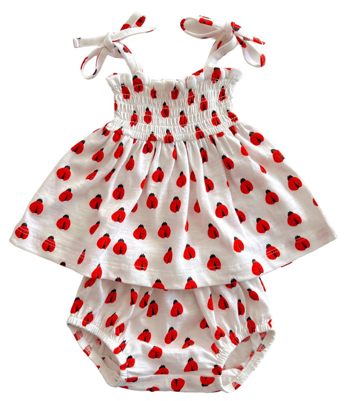 SIIX Collection - Ladybug Smocked Set