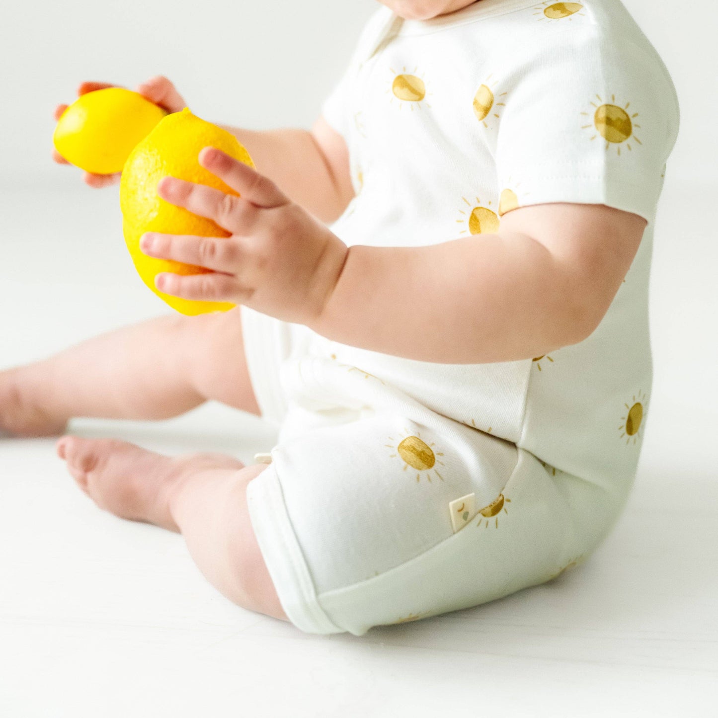 Makemake Organics - Organic Short Zip Romper - Sunshine