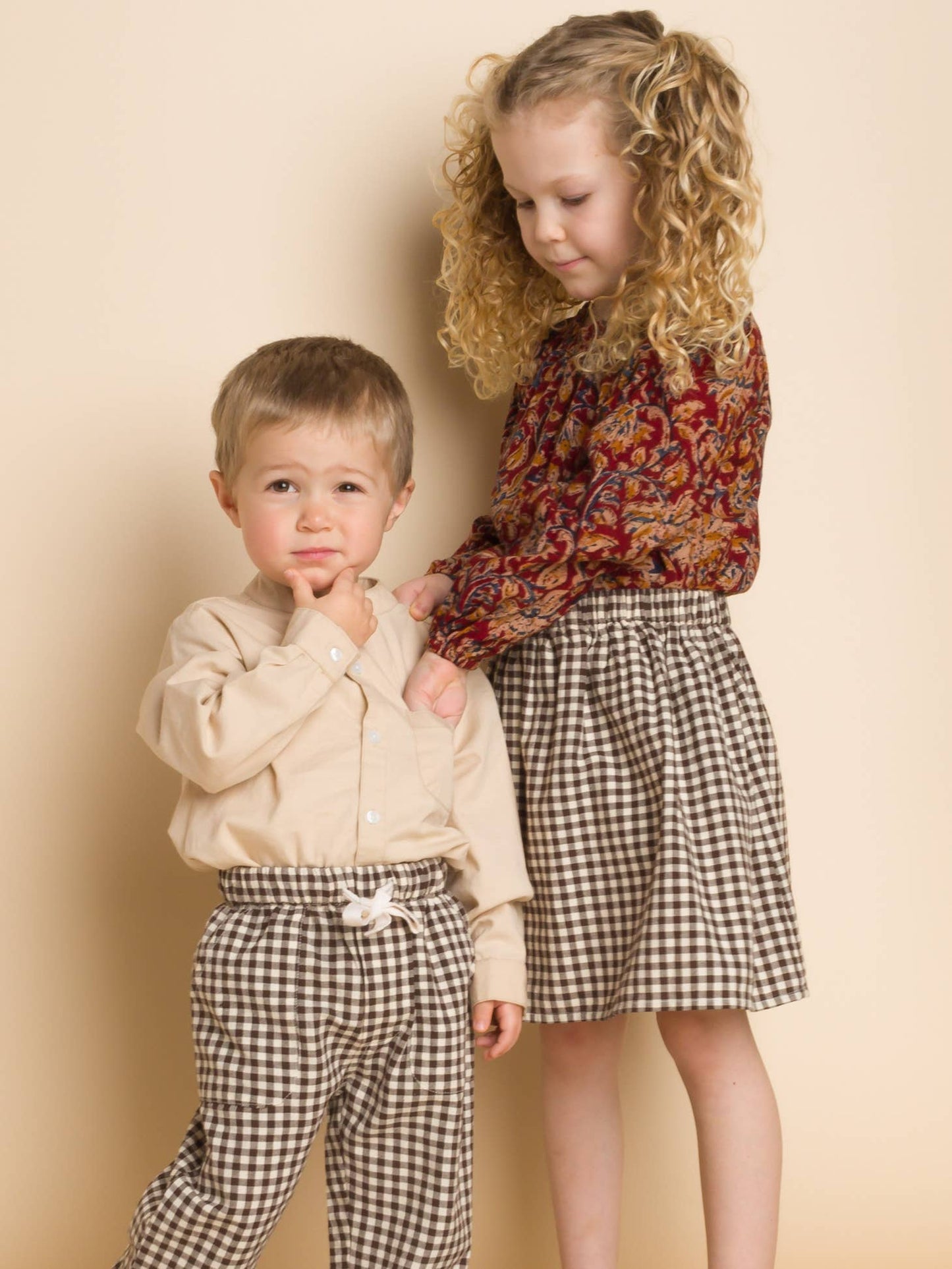 Walnut Check/Gingham Pants