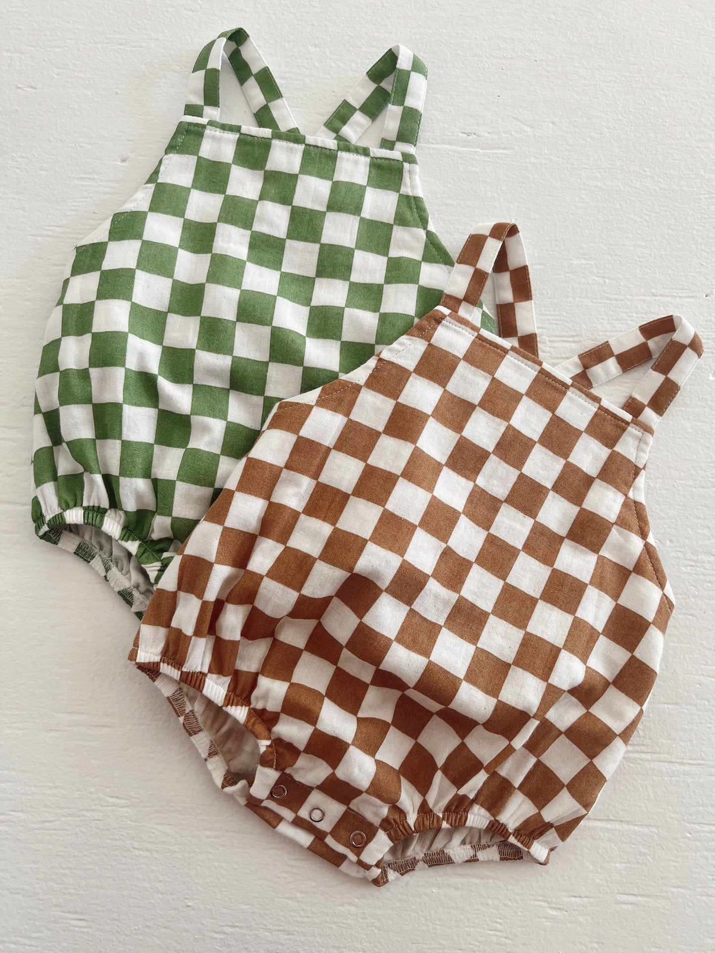 SIIX Collection - Lime Checkerboard August Sunsuit