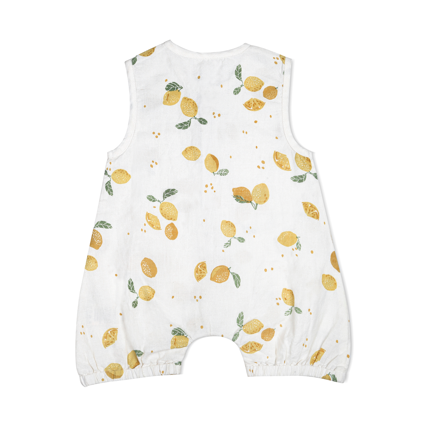 Makemake Organics - Organic Sleeveless Bubble Romper - Citron
