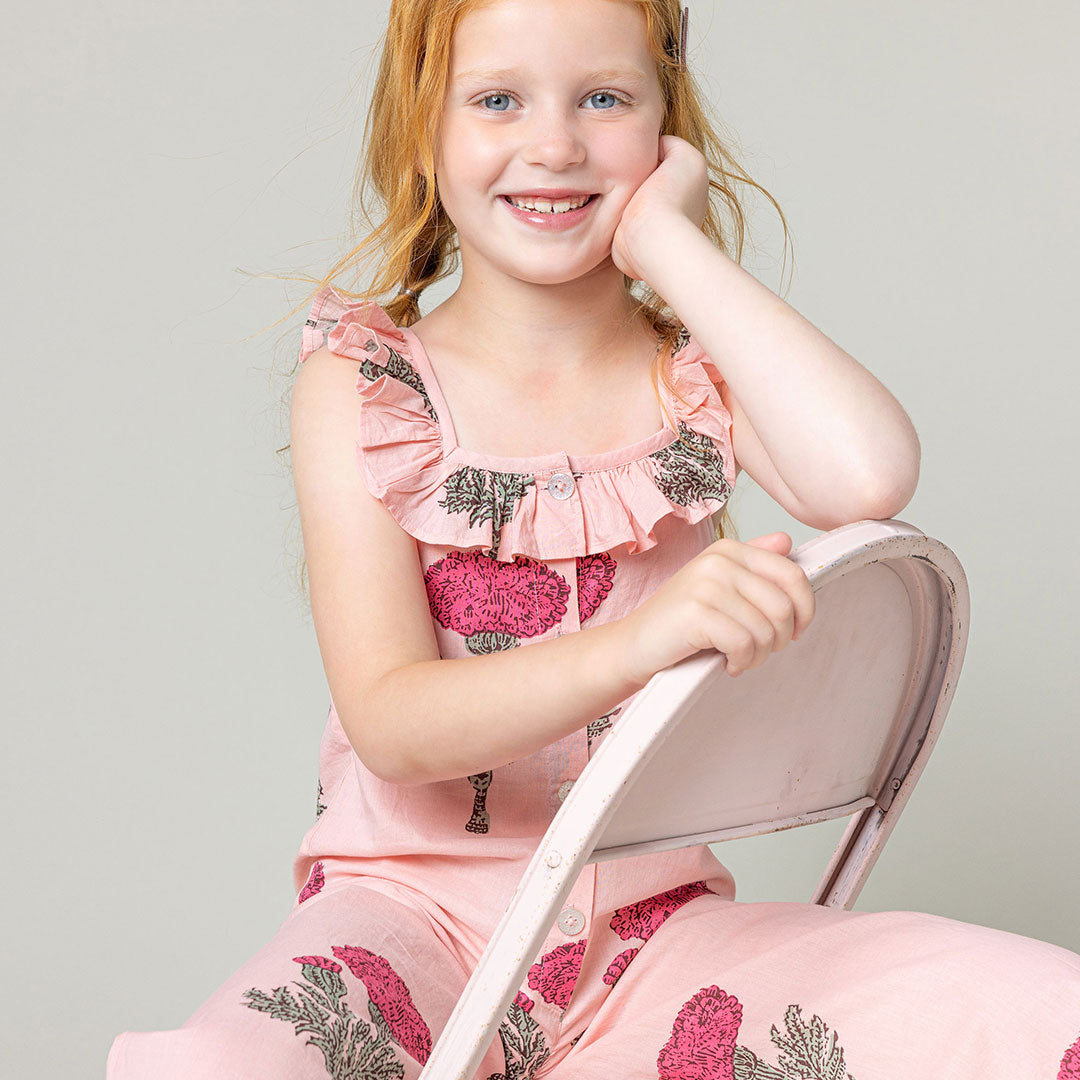 Pink Chicken Blush Marigold Girls Ana Jumper