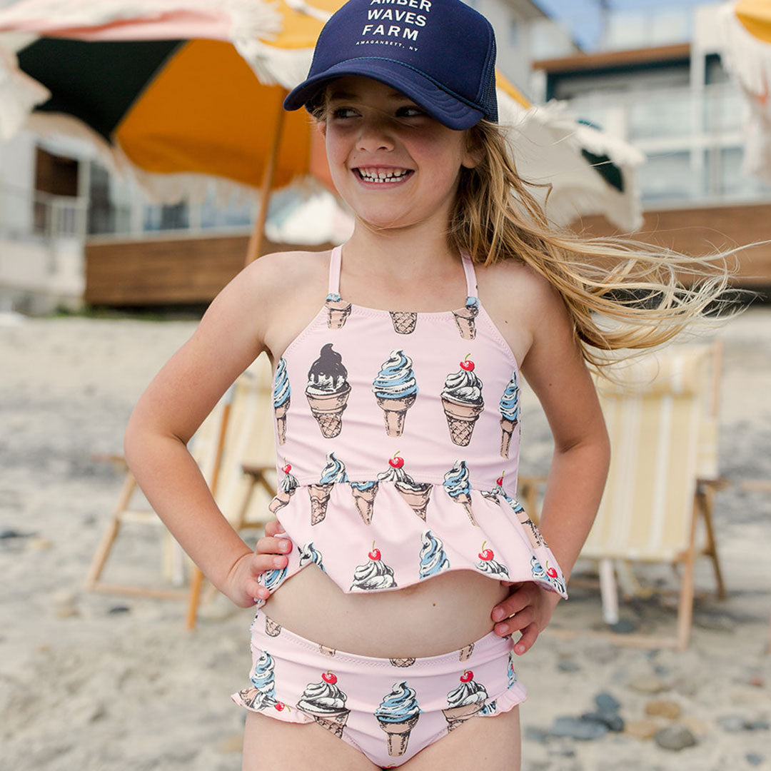 Pink Chicken Girls Joy Tankini - Pink Soft Serve Ice Cream