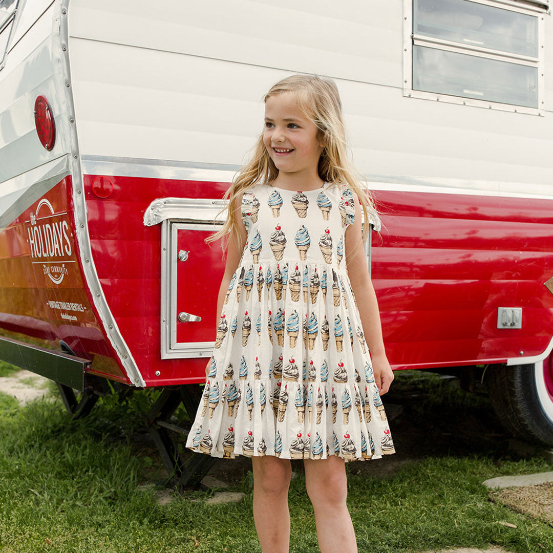 Pink Chicken Girls Kelsey Dress - Vintage Soft Serve Ice Cream