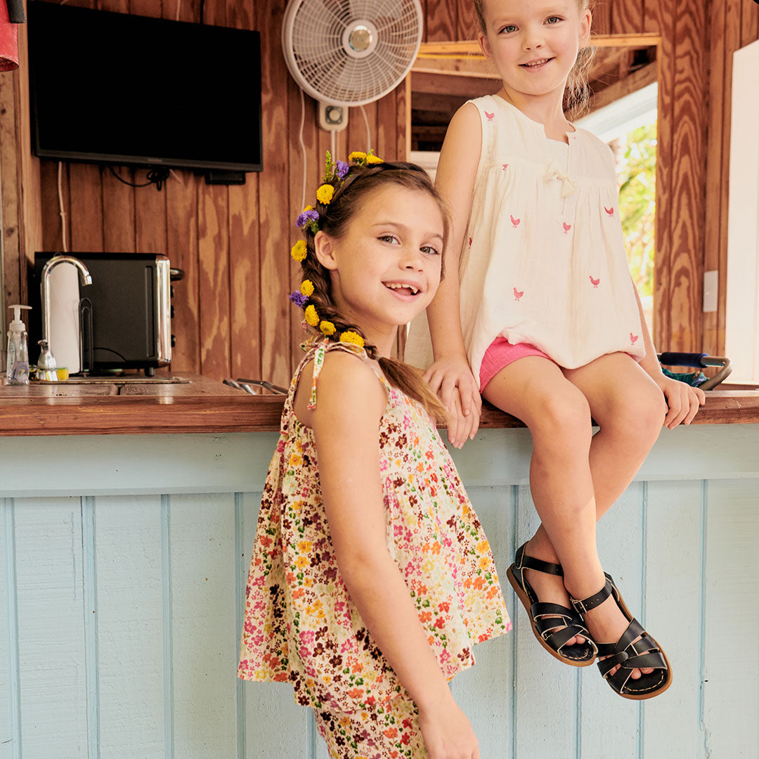 Pink Chicken Multi Ditsy Floral Girls Stella Top