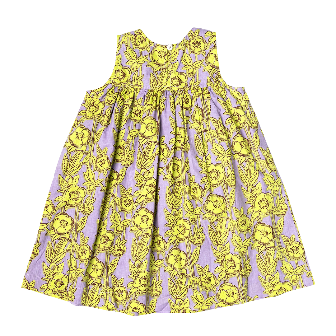 Pink Chicken Lavender Stem Floral Girls Courtney Dress