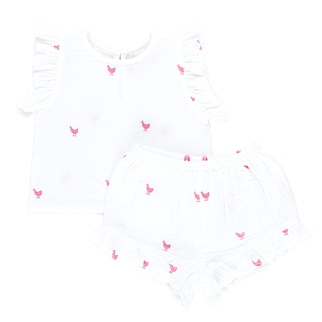 Pink Chicken Girls Roey 2 Piece Set - Pink Chickens
