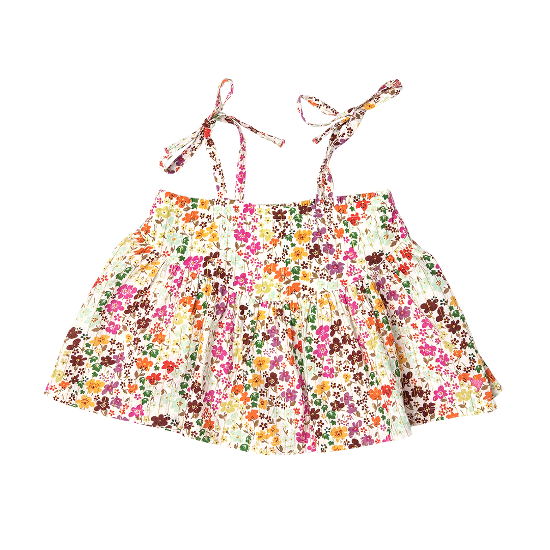 Pink Chicken Multi Ditsy Floral Girls Stella Top