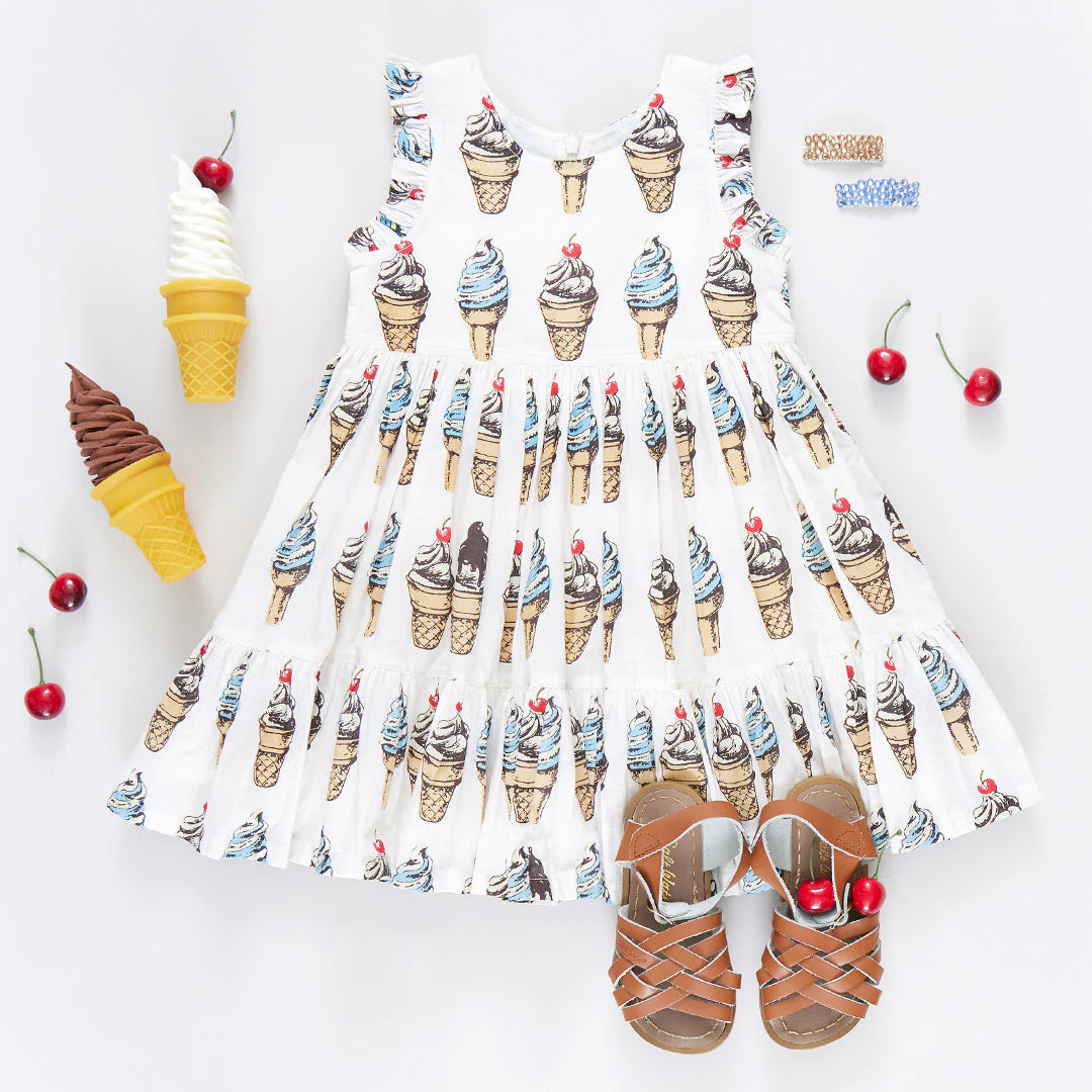 Pink Chicken Girls Kelsey Dress - Vintage Soft Serve Ice Cream