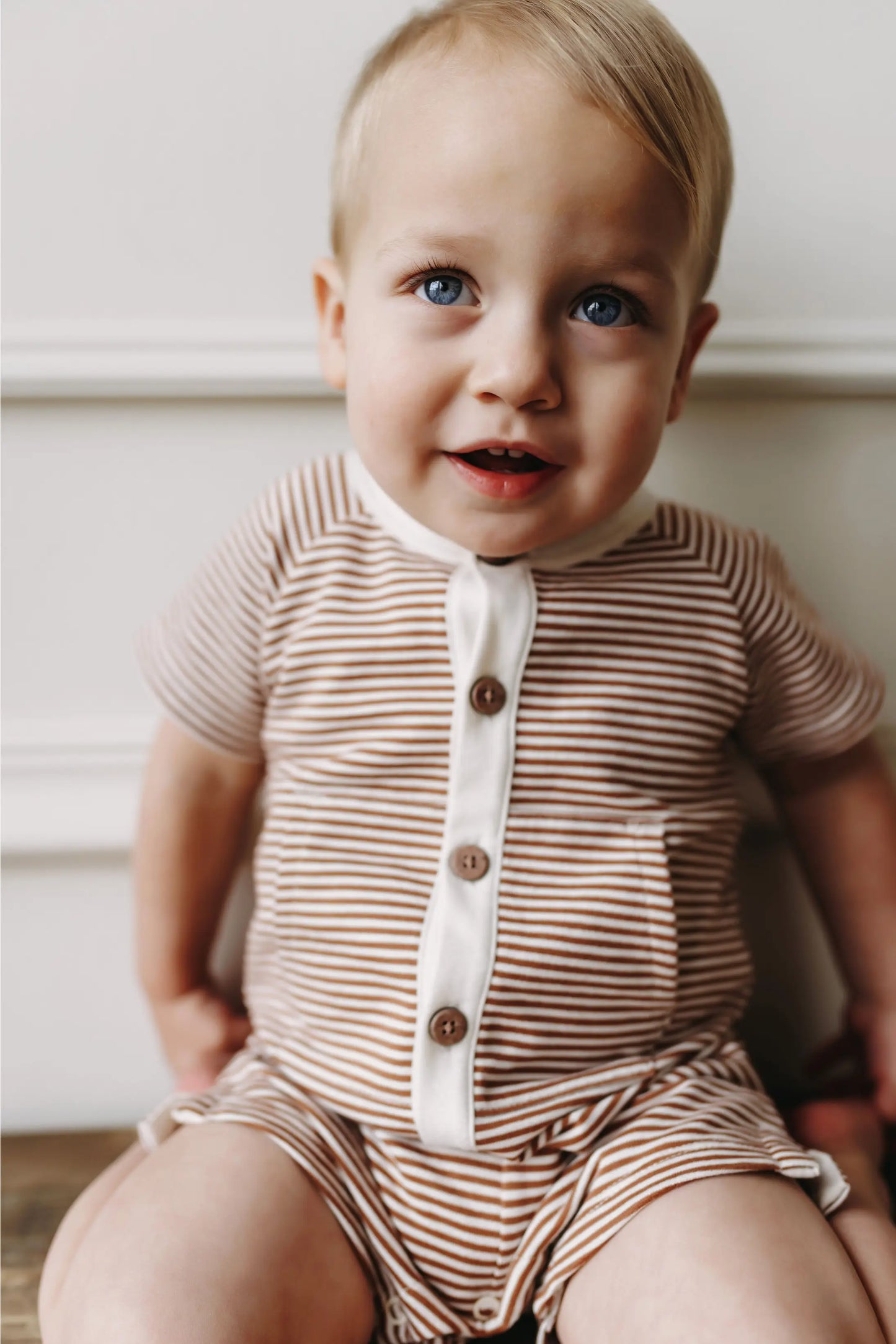 City Mouse Studio - Kangaroo Romper- Stripe Classic