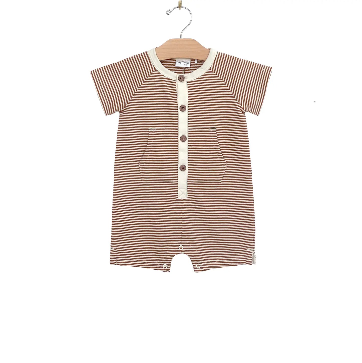 City Mouse Studio - Kangaroo Romper- Stripe Classic