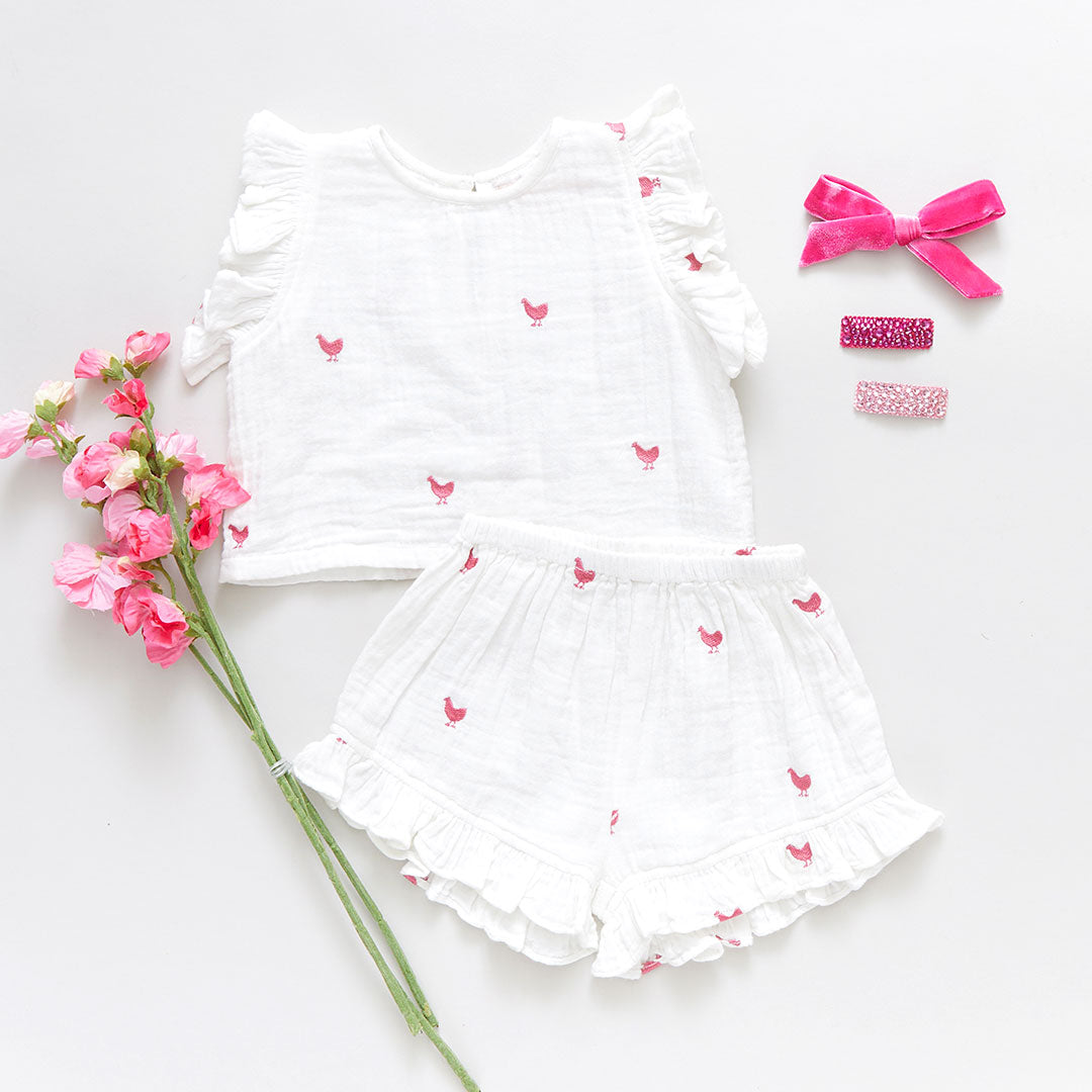 Pink Chicken Girls Roey 2 Piece Set - Pink Chickens
