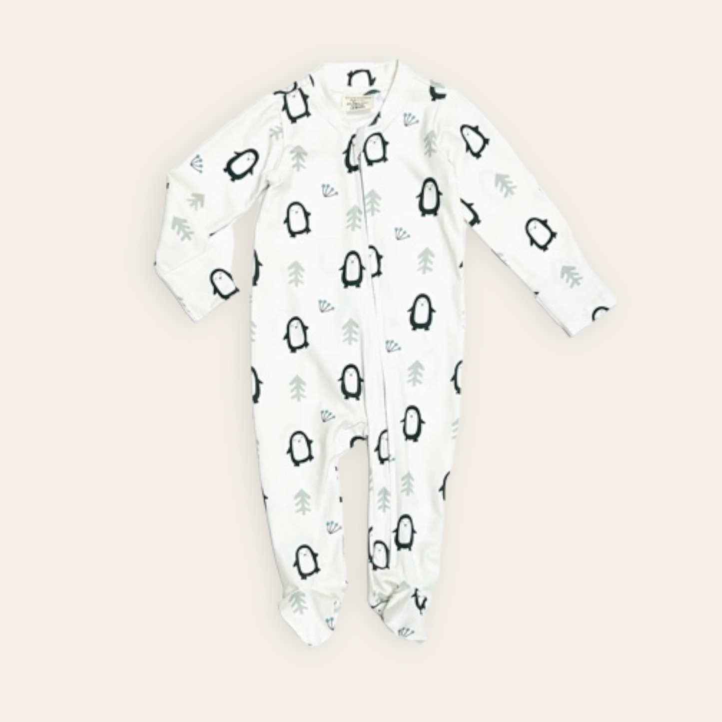 Penguin Zipper Footie Baby Romper